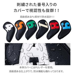 アイアンカバー セット 10個セット ヘッドカ...の詳細画像3