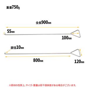 パレットフック 900mm ステンレス製 SU...の詳細画像4