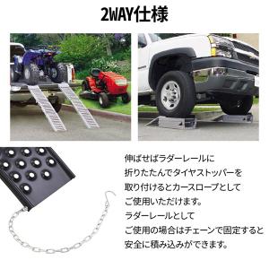 ラダーレール バイク スロープ 折りたたみ 1...の詳細画像2
