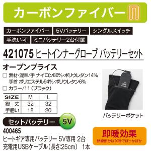 電熱グローブ ヒートインナーグローブ ヒーター...の詳細画像1