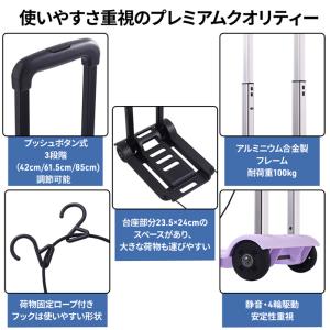 台車 折りたたみ 軽量 キャリーカート コンパ...の詳細画像2