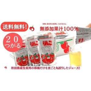 JA秋田ふるさと無添加 つがる りんごジュース 20パック入り