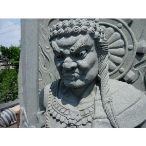 不動明王 不動三尊 像 青御影石 彫刻 石仏 ...の詳細画像1