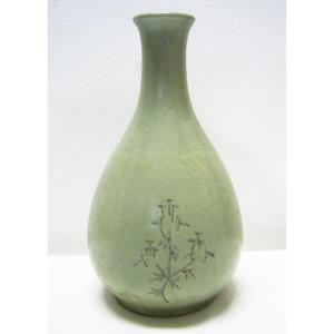 高麗青磁 象嵌魚文鉢 茶碗 李朝 陶磁器 韓国 朝鮮 茶道具 美品