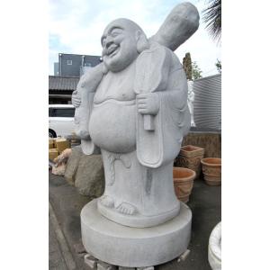 七福神【布袋】 天然御影石彫刻 石像 和尚 店...の詳細画像3