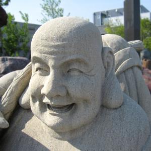 七福神【布袋】 天然砂岩彫刻 石像 和尚 店舗...の詳細画像1