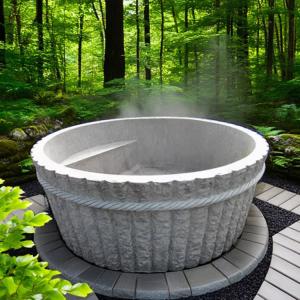 希少 天然 桶風呂 桜御影 大きい 大型 石 ...の詳細画像2