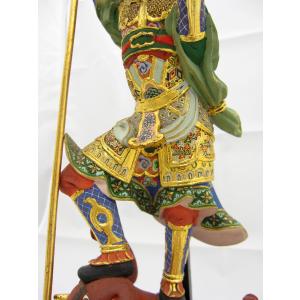 毘沙門天像 極彩色 全高39cm 仏像 七福神...の詳細画像3
