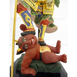 毘沙門天像 極彩色 全高39cm 仏像 七福神...の詳細画像4