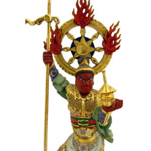 毘沙門天像 極彩色 全高39cm 仏像 七福神...の詳細画像5