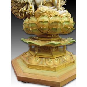 仏像 千手観音 座像 彩色仕上げ 木彫り 彫刻...の詳細画像5