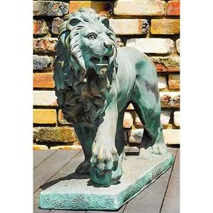 観賞石　特大　置物 イタリア製動物石像（ガーデンオーナメント） ドッカーレ宮のライオン