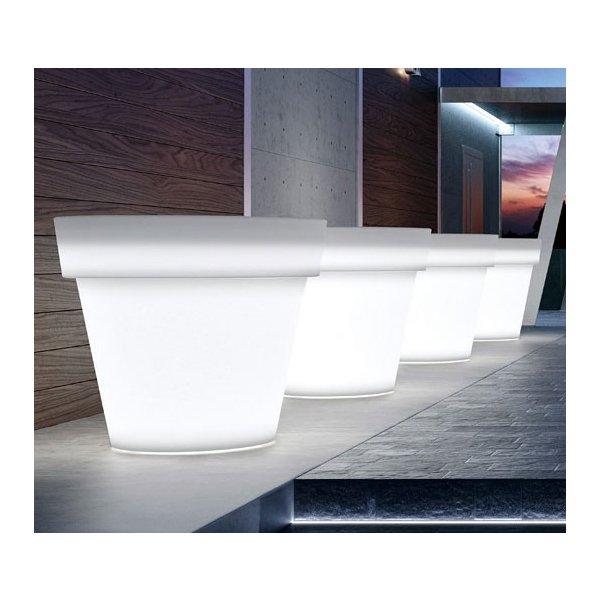 ライト付きプランター イコン 高さ71cm ユーロ・スリープラスト ER-2541L 【屋外仕様】 ...