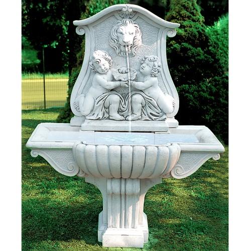 イタリア製 噴水 壁泉 ライオンと子供 PAPINIAGOSTINO FO2645 ガーデン ウォー...