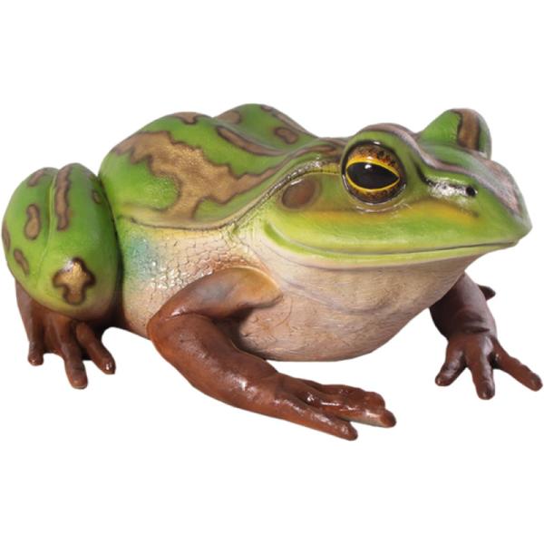 親キンスジアメガエル カエル 蛙 かわいい リアル オブジェ 爬虫類 両生類 置物 緑 グリーン 自...