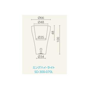 光るプランター ミングハイ ライト付き 高さ1...の詳細画像3