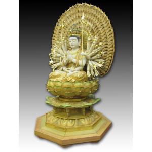 千手観音菩薩 座像 木彫り彫刻 仏像販売 仏像の詳細画像2
