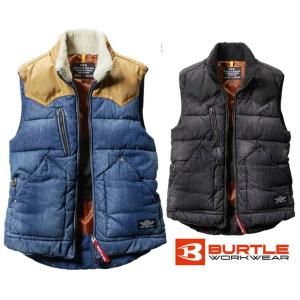 BURTLE バートル 防寒 ベスト SS〜3XL デニム メンズ レディース かんたん刺繍申し込み 5004 作業着 作業服 防寒服 防寒着 保温