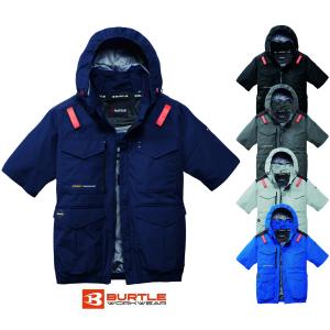 【当日出荷】BURTLE バートル 2026年モデル S〜4XL ハイバック 半袖ブルゾン 服のみ 遮熱 空調 作業服 AC2106