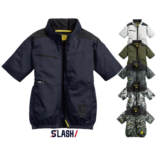 SLASH 2026年モデル サイドファン 空調 作業服 服のみ S-AIR 半袖 ジャケット S〜...