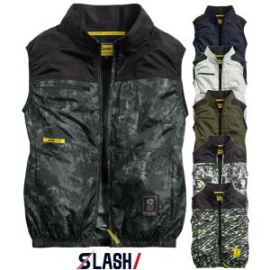 SLASH 2026年モデル 空調 作業服 S-AIR ベスト 服のみ S〜7L シンメン 05612 ブルゾン