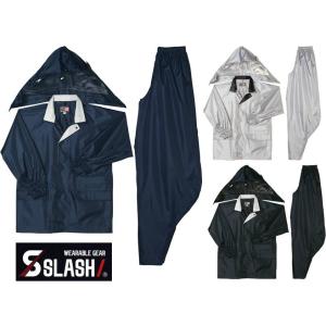 SLASH 鳶用 レインウェア 丈夫なポリエステル製 M〜4L