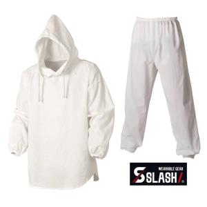 SLASH 塗装服  上下セットフード付き 綿100% かんたん刺繍申込み