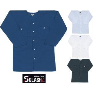 SLASH 鯉口シャツ M〜3L 綿100% 春夏 ダボシャツ シンメン