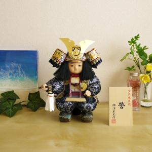 柿沼東光 五月人形 木目込み 作 (大空の夢 白 アクリルケース 飾り