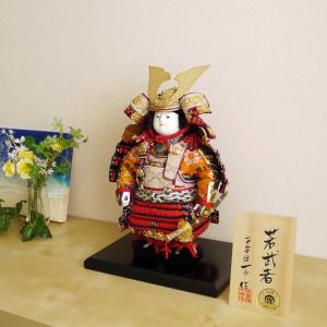 久月 五月人形 鎧平飾り 鎧飾り 高床飾り 金小札 正絹緋縅 15号 長鍬形