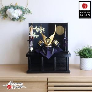 フジキ 五月人形 兜平飾り 兜飾り 平安光雲作 金箔押小札 正絹 赤糸縅