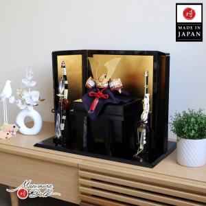 ぷりふあ 五月人形 コンパクト おしゃれ 5月人形 単品 販売 黒金ちらし
