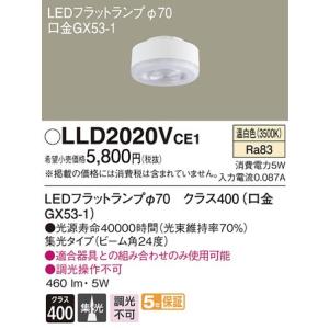 Panasonic LLD2000VCE1　フラットランプ　温白色　10個セット LLD2000VCE1(パナソニック) 商品詳細 ～ 照明器具・換気扇他