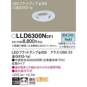 Panasonic パナソニック LEDフラットランプ[φ70][FreePa][口金GX