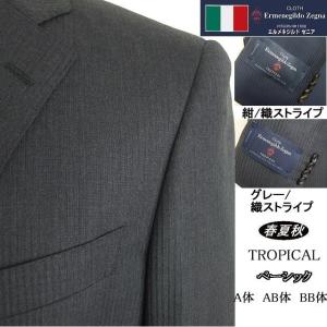 ゼニア スーツ Ermenegildo Zegna TROPICAL 春夏 ネイビー シャドー