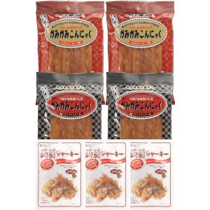 かみかみこんにゃく スパイシービーフ味 ブラックペッパー味 各２袋 ＋ 蒟蒻ジャーキー ビーフ味 ３袋 北毛久呂保 こんにゃく ジャーキー｜Masters Mart