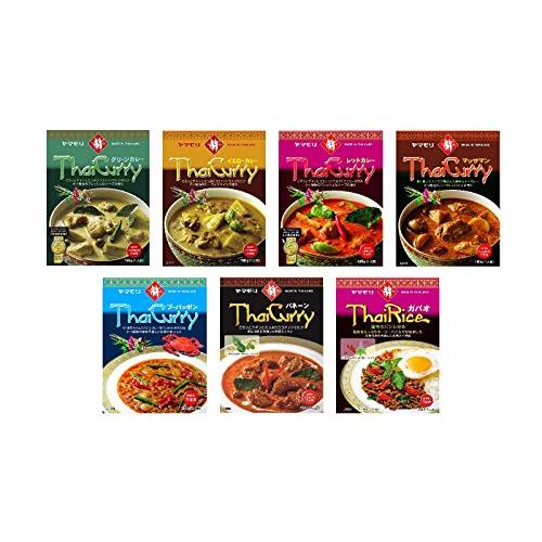 ヤマモリ タイカレー6種＆ガパオ アソートセット（グリーンカレー・イエローカレー・レッドカレー・マッ...