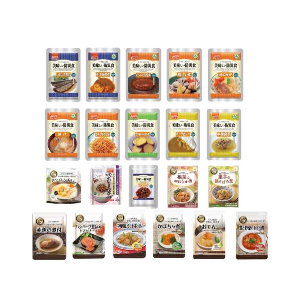 アルファフーズ 美味しい防災食 おかず お惣菜 麺類 21種類セット 賞味期限4年半保証 7日分 非...