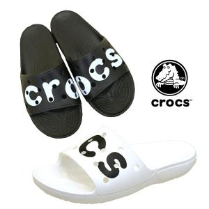 クロックス crocs Classic Crocs Logo Slide 206667 066 103 クラシック クロックス ロゴ スライド サンダル レディース/メンズ｜masuya92