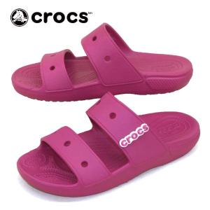 クロックス crocs Classic Crocs Sandal 206761 6SV クラシック クロックス 2ベルト サンダル ピンク レディース｜masuya92