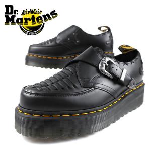 【保革用オイルプレゼント】ドクターマーチン Dr.Martens RAMSEY QUAD MONK 31680001 厚底 モンクストラップ クリーパーシューズ 黒 レディース/メンズ｜masuya92