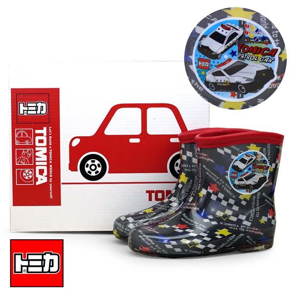 トミカ TOMICA 10695 パトカー 緊急車両 パトロールカー 黒 レインブーツ 長靴 キッズ