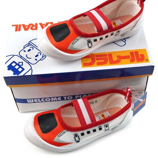 プラレール PLARAIL 16237 新幹線 E6系 こまち バレエシューズ 上履き 白/赤 キッ...