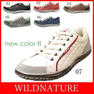 【アウトレット品・返品交換不可】ワイルドネイチャー WILDNATURE 2790 キルティング ローカット スニーカー メンズ