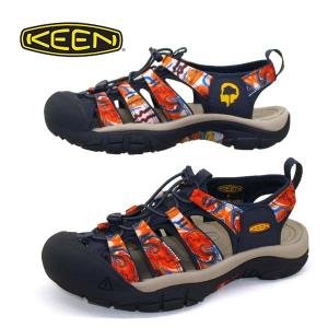 男性 キーン KEEN NEWPORT RETRO ニューポート レトロ 1026348 橙紺 アウトドアサンダル