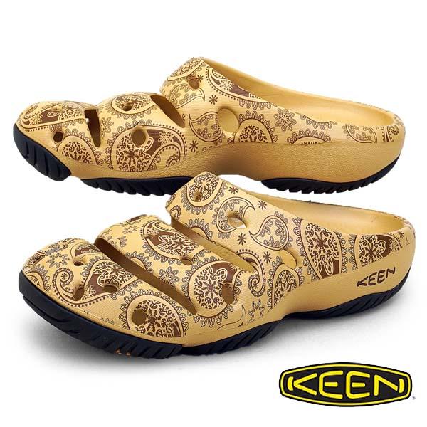 キーン KEEN YOGUI ARTS 1027133 ヨギ アーツ ベージュ ペイズリー柄 クロッ...