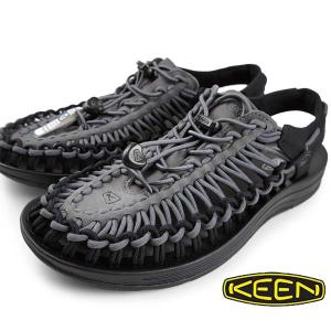 キーン KEEN UNEEK 1028863 ユニーク サンダル 防滑 アウトドア 濃灰 メンズ カジュアル スポーティ シンプル 組み紐 おしゃれ 送料無料｜masuya92