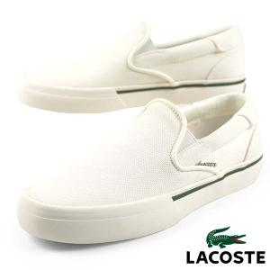 ラコステ LACOSTE JUMP SERVE SLIP 124 6 47CFA0042-1Y5 白 キャンバススニーカー スリッポン 正規品 レディース シンプル レトロ デッキシューズの商品画像