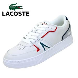 【28cmのみ】【ラストワン価格】【アウトレット交換返品不可】ラコステ LACOSTE L001 0321 1 SM00922-407 白紺赤 厚底  正規品 メンズ｜masuya92