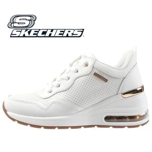 スケッチャーズ SKECHERS MILLION AIR - HOTTER AIR 155399 WHT ミリオン エア - ホッター エア 白 厚底 スニーカー レディース インヒール 送料無料｜クリックマーケットMASUYA